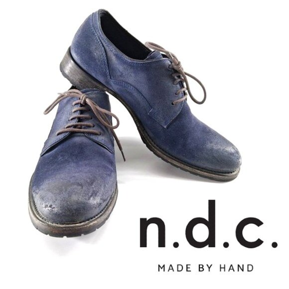 n.d.c. Blue Sunday Hudson Burnished Suede Derby Oxford Lug Sole Lace Up SZ 37 7